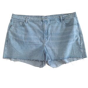 Old Navy Denim Shorts OG Straight Raw Hem Plus Size 28 Womens